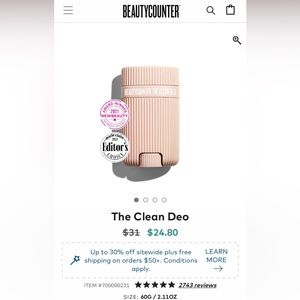 Beautycounter Clean Deo New in Box